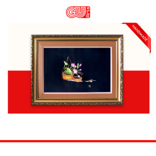 Tranh Thêu Tay Gánh Sen Tranh cao cấp tranh thêu tay